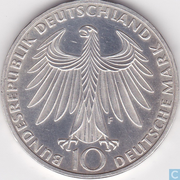Allemagne 10 mark 1972 (F) "Jeux Olympiques de Munich 1972 ...