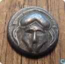 Mesambria, Tracië, AR Diobol, 450 - 350 BC, onbekende heerser