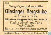 Gaststätte Giesinger Bergstube - Alfons Kober
