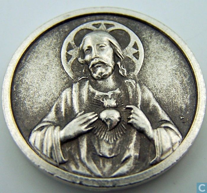 Italy Christ's heart Religious Tokens LastDodo