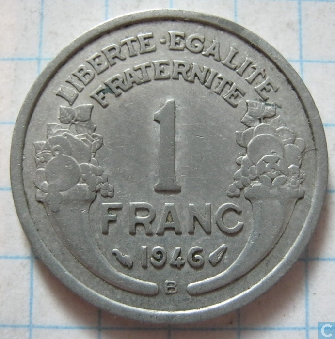 France 1 franc 1946 (B) France  vos pièces sur LastDodo