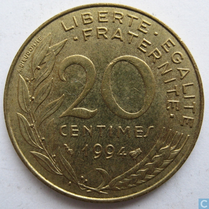 Valeur Piece De 20 Centimes De Franc 1994