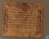 Colonial Amerika - State of Massachusetts 2 shillings  (Paul Revere Kabeljauw)  1776-1784