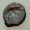 Syracuse, Sicily  AE17  (Hemilitron, Dolphin & Shell, Ancient Greece)  400 BCE
