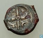 Syracuse, Sicily  AE15  (Hemilitron, Dolphin in Wheel, Ancient Greece)  400 BCE