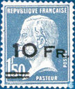 Louis Pasteur, with overprint