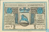Schneidemühl 25 Pfennig (blauw)