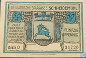 Schneidemühl 50 Pfennig (blauw)