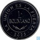 Bolivie 1 boliviano 2025
