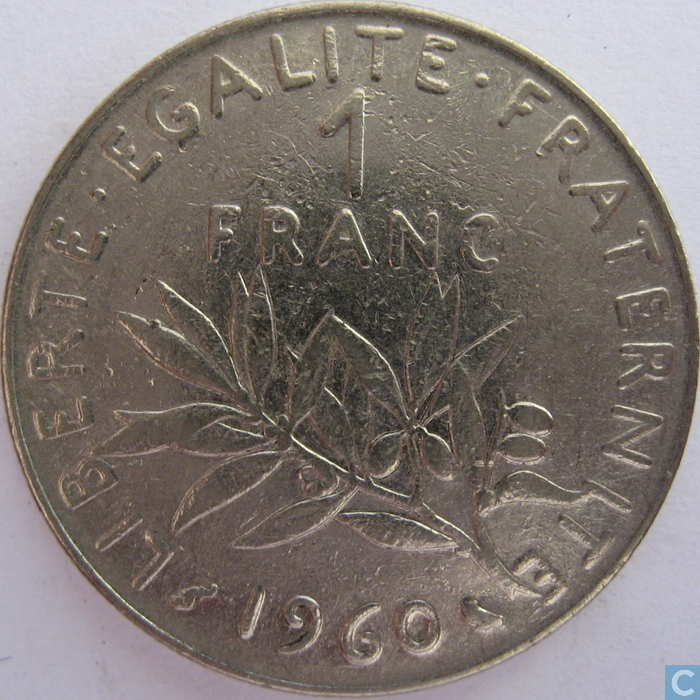 France 1 franc 1960 France  vos pièces sur LastDodo