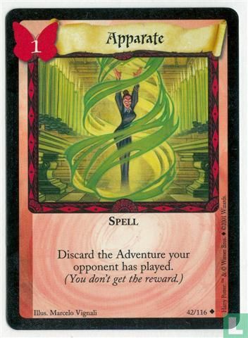 42 Apparate Spell No Wizards Harry Potter Trading Card Game 2001 