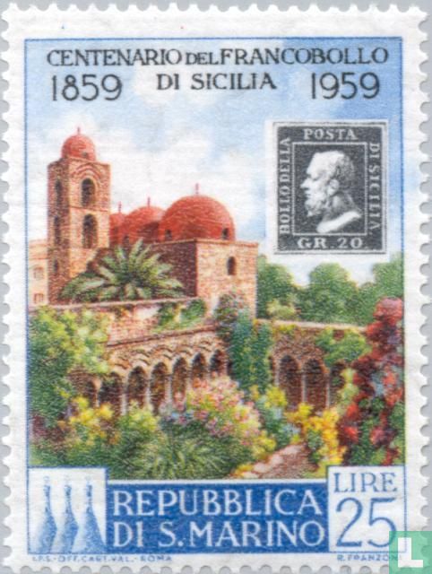 Timbre anniversaire Sicile