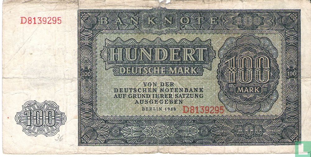 DDR 100 Deutsche Mark 1948