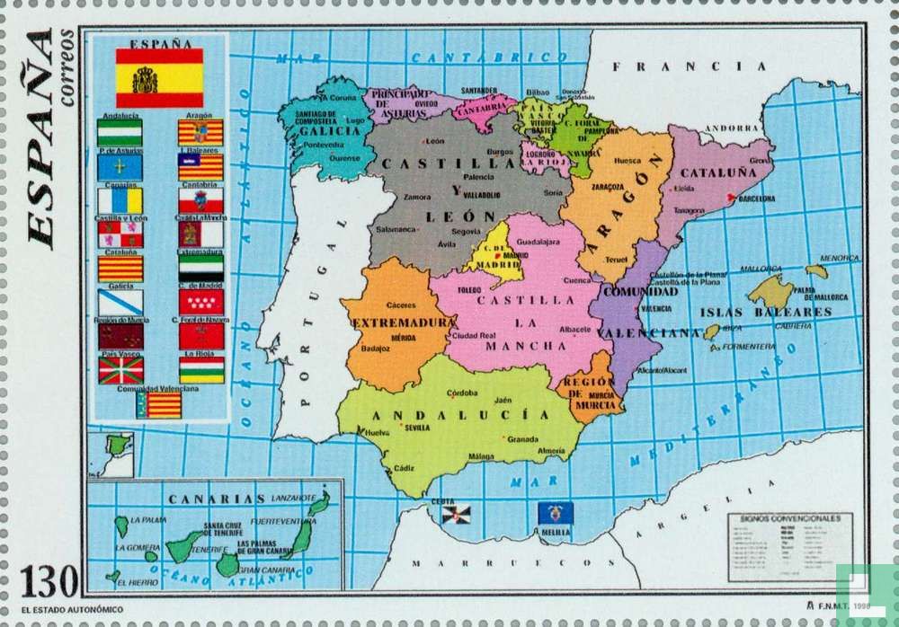 Autonomous regions 130 (1996) - Spain - LastDodo