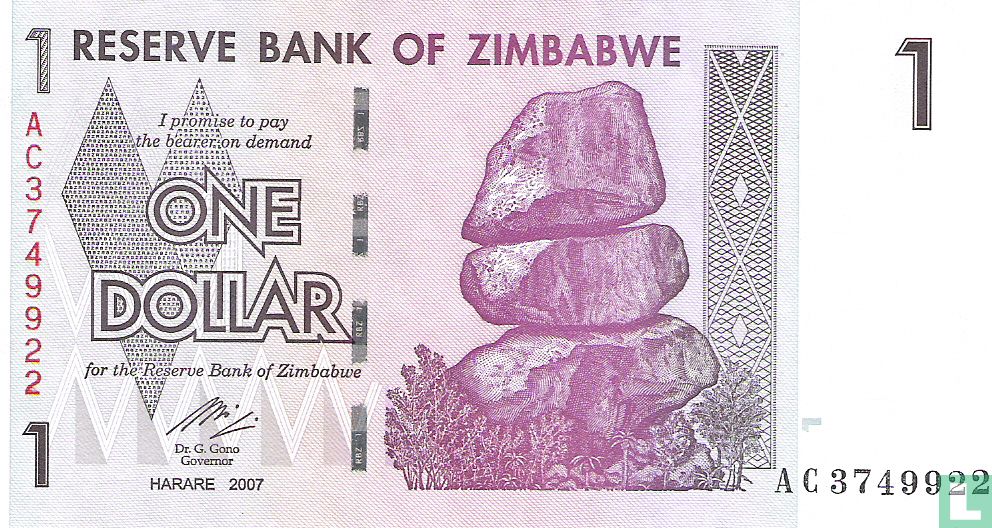 Simbabwe 1 Dollar 2007
