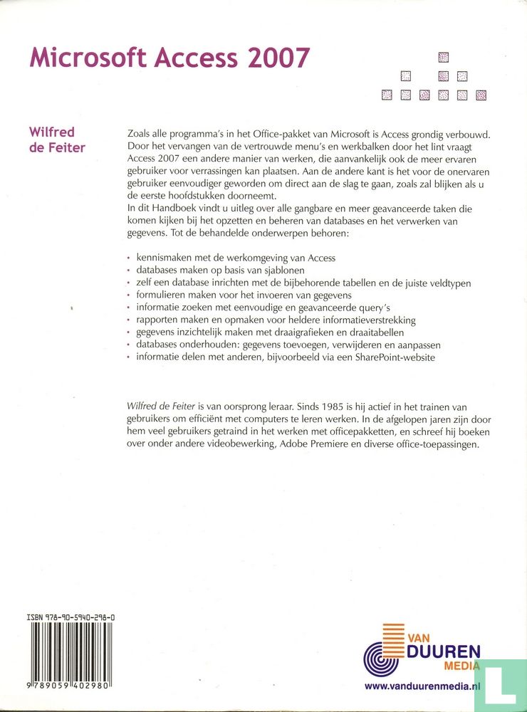 Handboek Microsoft Access 2007
