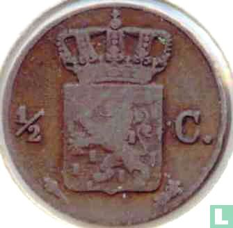 Pays-Bas ½ cent 1827 (caducée)
