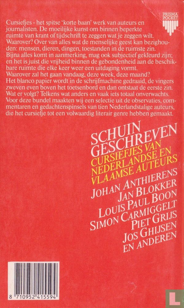 Schuin geschreven