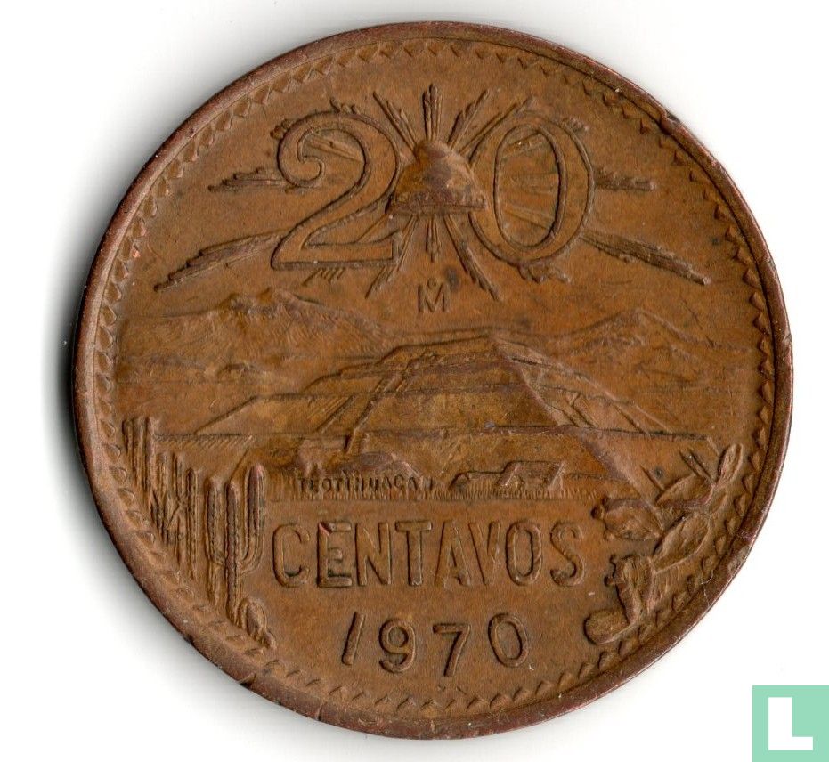 Mexique 20 centavos 1970