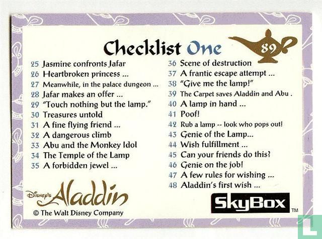 Checklist One