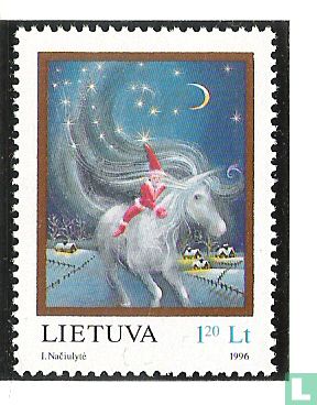 Père Noël à cheval
