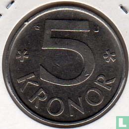 Suède 5 kronor 1979