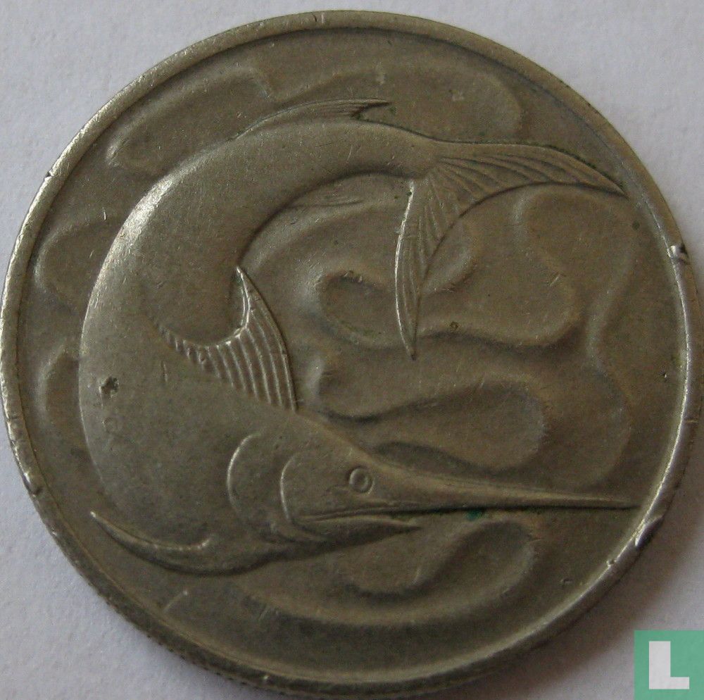 Singapour 20 cents 1972