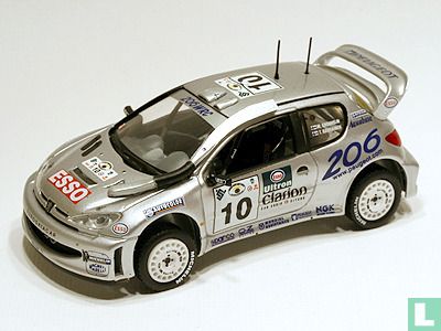 Miniature Peugeot 206 WRC Esso - Rallye San Remo 1999, échelle 1/43 Par IXO - Occasion, Pièce De Collection