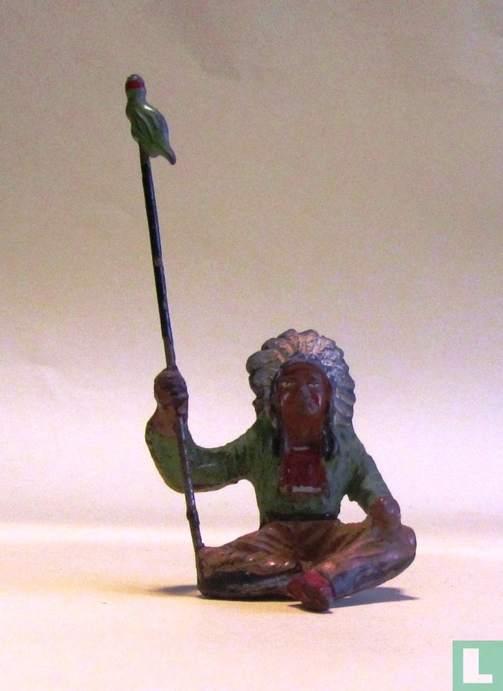 Indian with spear