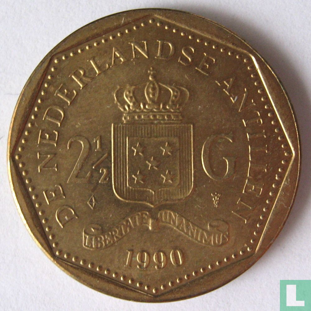 Netherlands Antilles 2½ gulden 1990