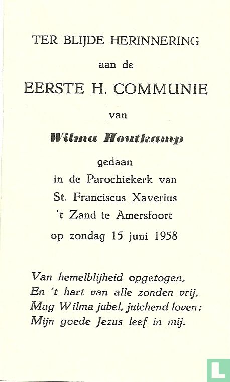 Communion card