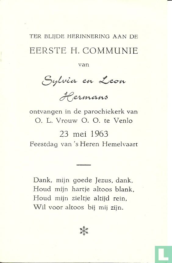 Communion card