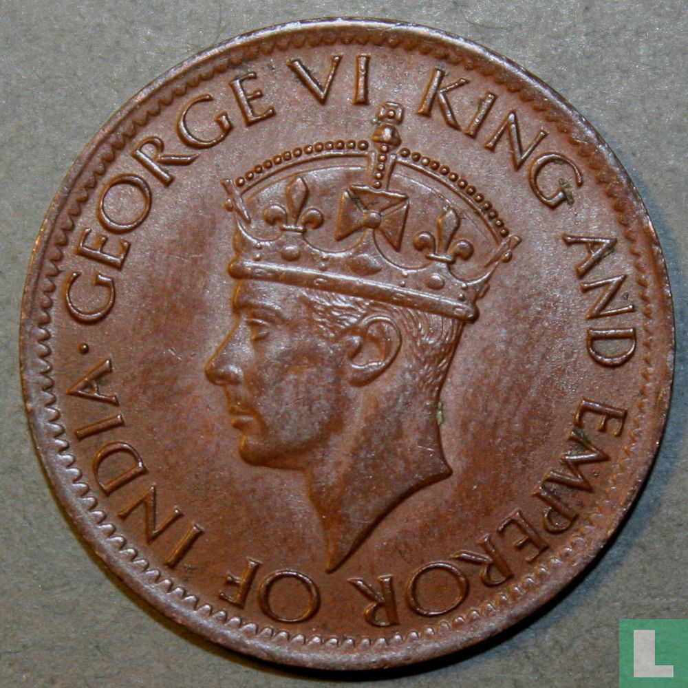 Ceylon 1 cent 1942 (type 2)