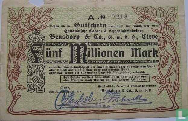 Cleve 5 Millionen Mark