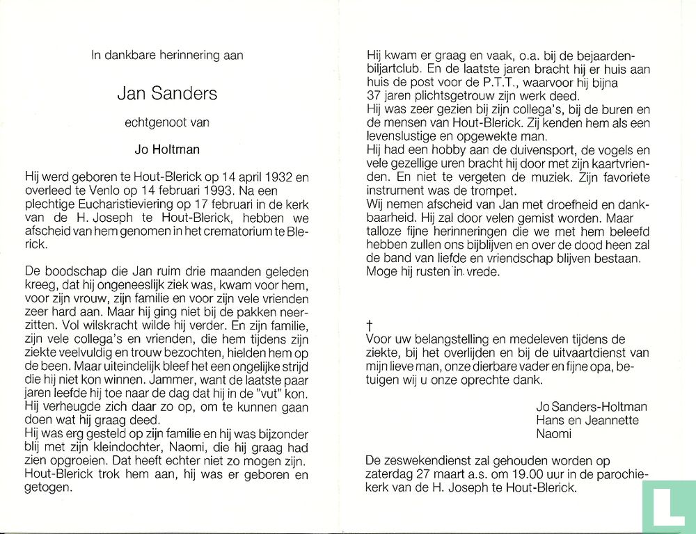 Sanders, Jan