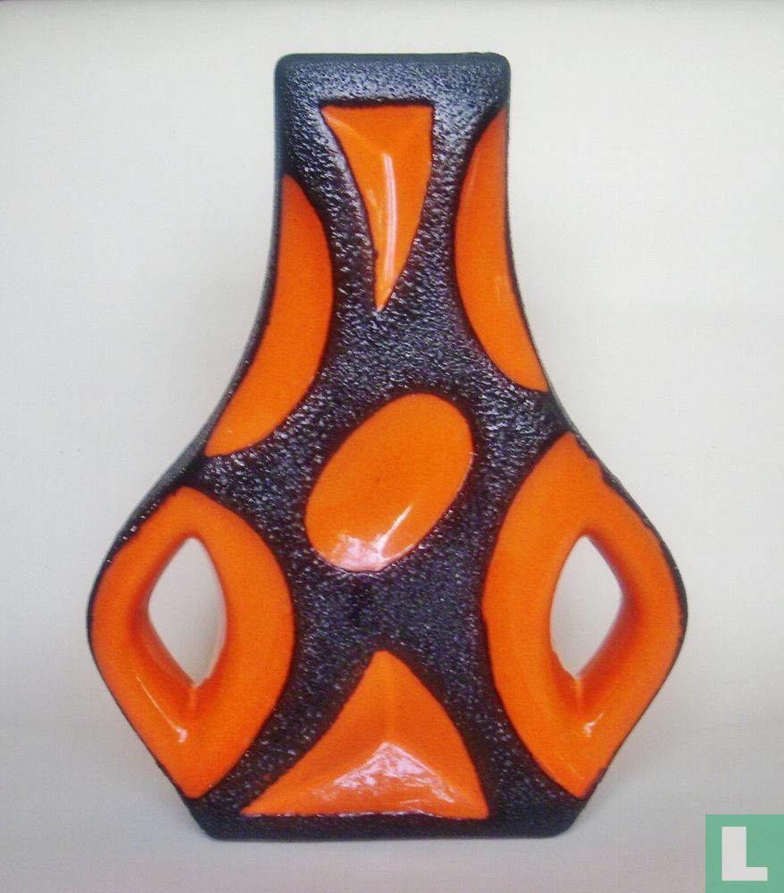 stereo Master diploma compleet Roth Keramik Guitar Vase Model 312 Orange - Roth Keramik - LastDodo