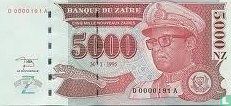 Zaire 5000 Nouveaux Zaires 