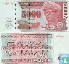 Zaire 5000 Nouveaux Zaires 
