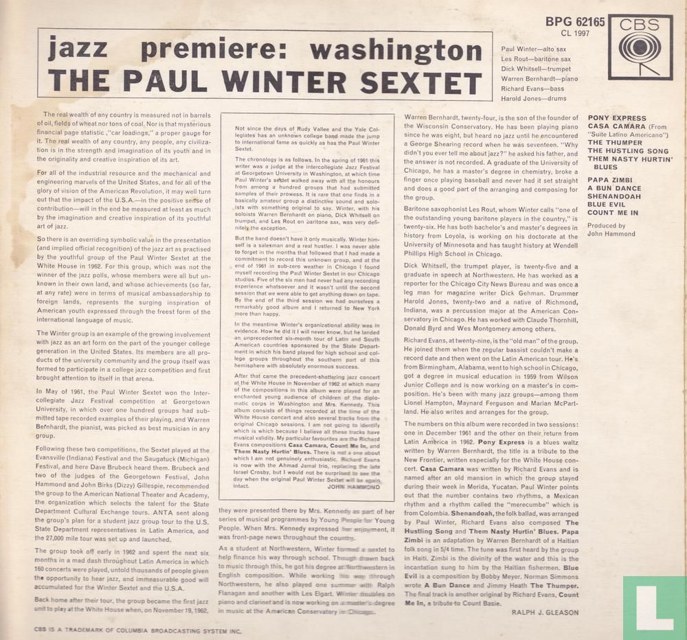 Jazz Premiere: Washington 