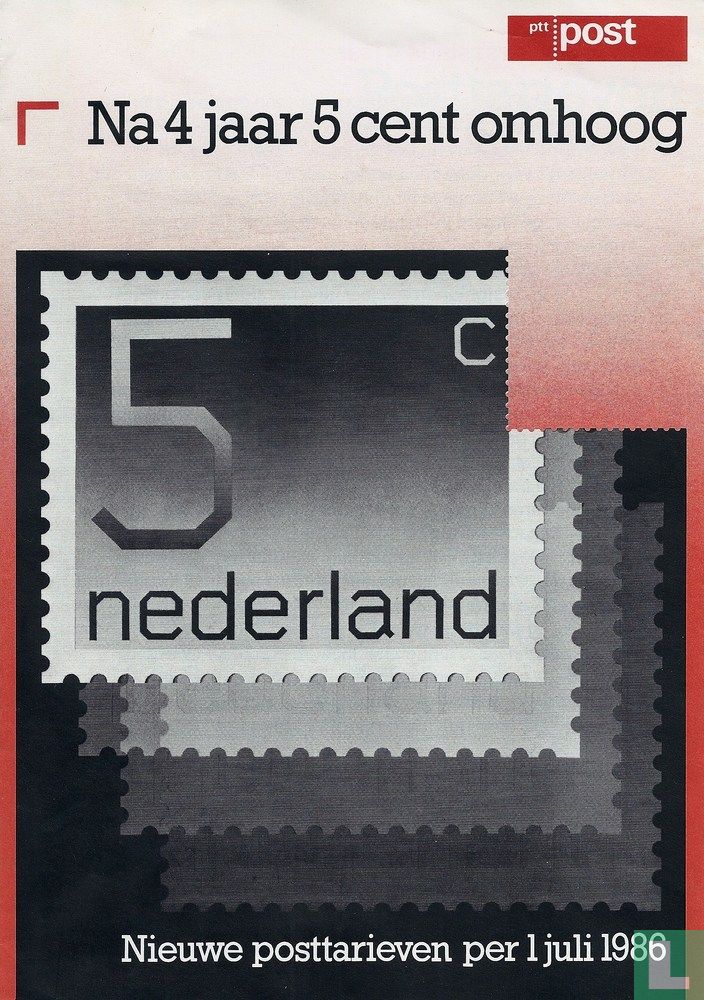 Na 4 jaar 5 cent omhoog