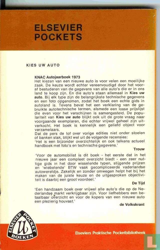 kies uw auto 1973