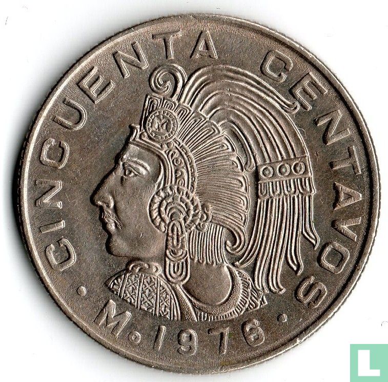 Mexico 50 centavos 1976 (with dots) KM# 452 (1976) - Mexico - LastDodo