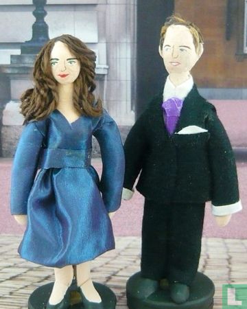 Mini poppetjes William & Kate