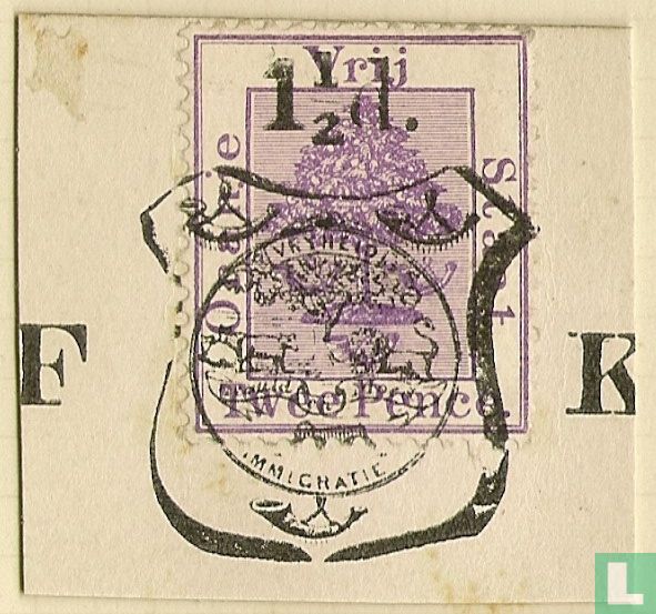 Orange tree, with overprint