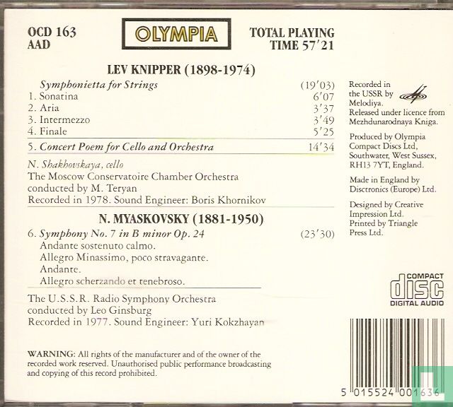 Knipper Myaskovsky