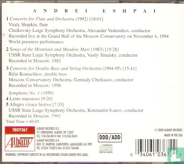 Andrei Eshpai edition volume 3