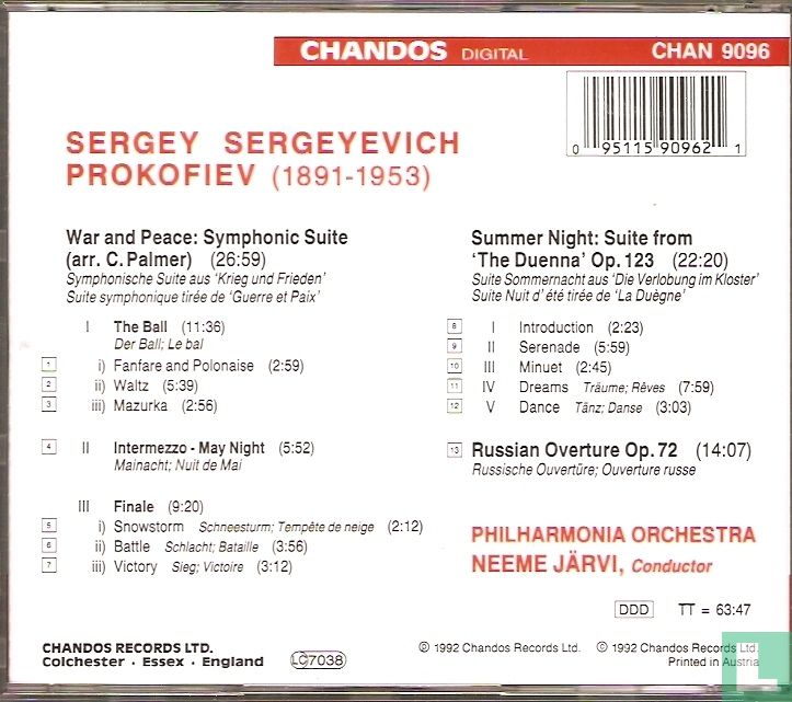 War and peace suite etc.