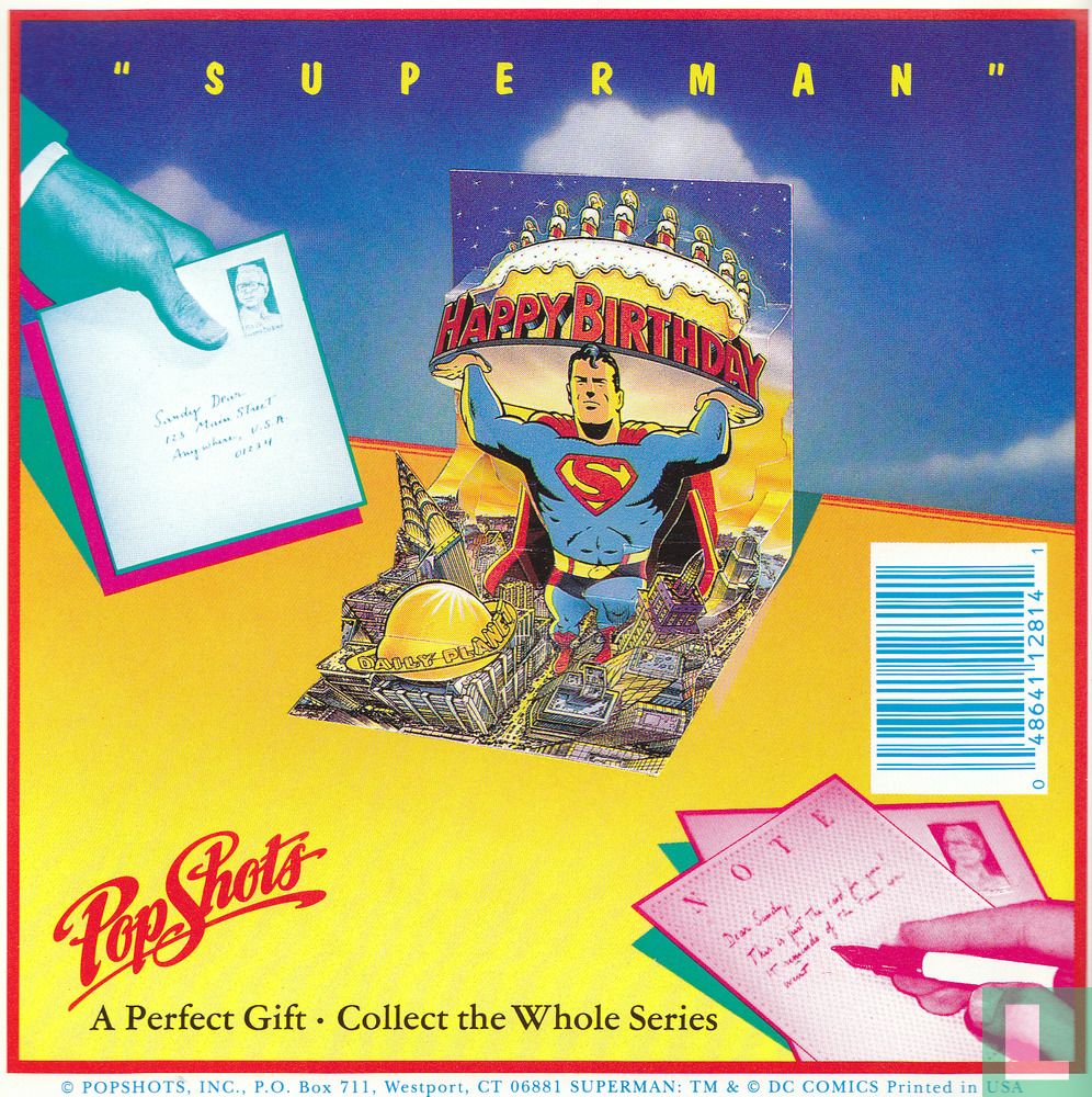 superman happy birthday card