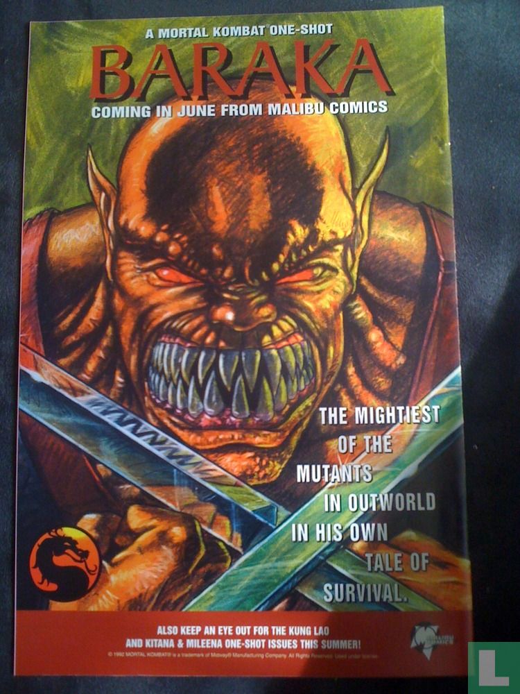 Mortal Kombat Baraka (1995) comic books