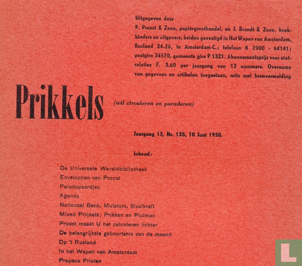 Proost Papier Prikkels